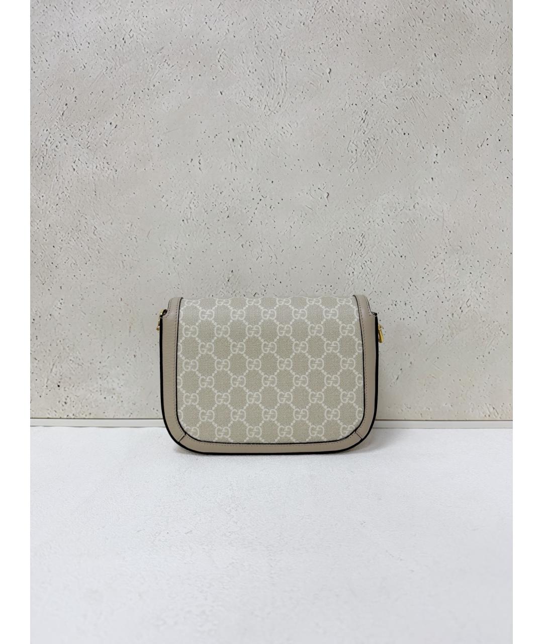 GUCCI Бежевая сумка через плечо из искусственной кожи, фото 2