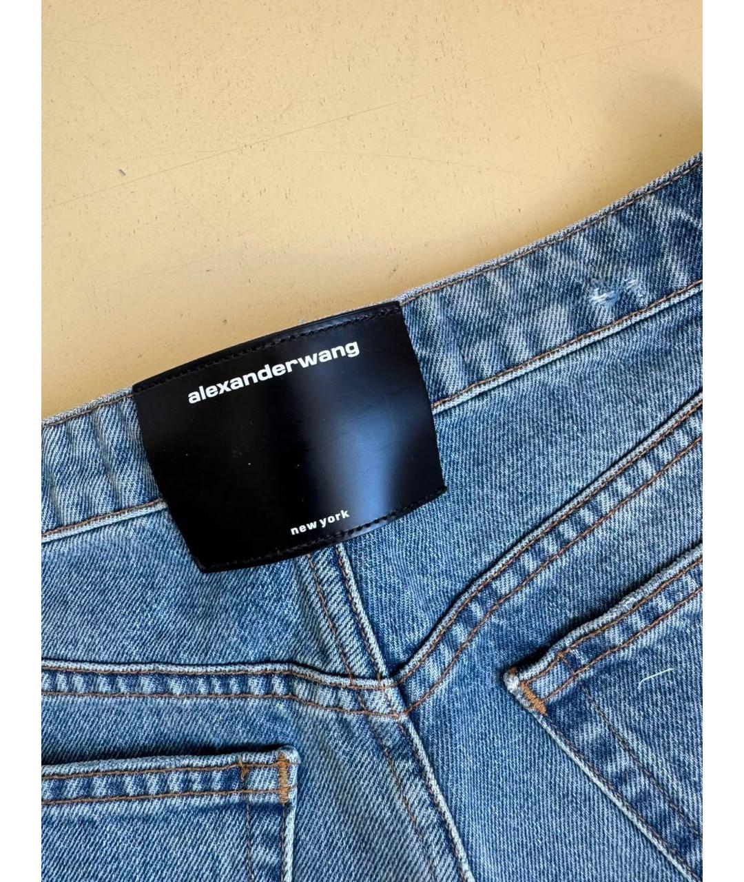 ALEXANDER WANG Синие хлопковые шорты, фото 5