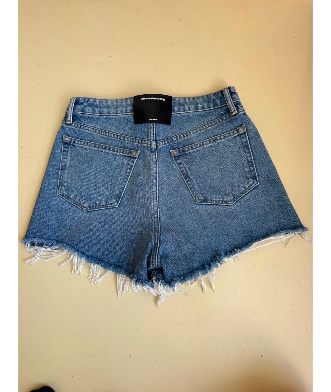 ALEXANDER WANG Синие хлопковые шорты, фото 2