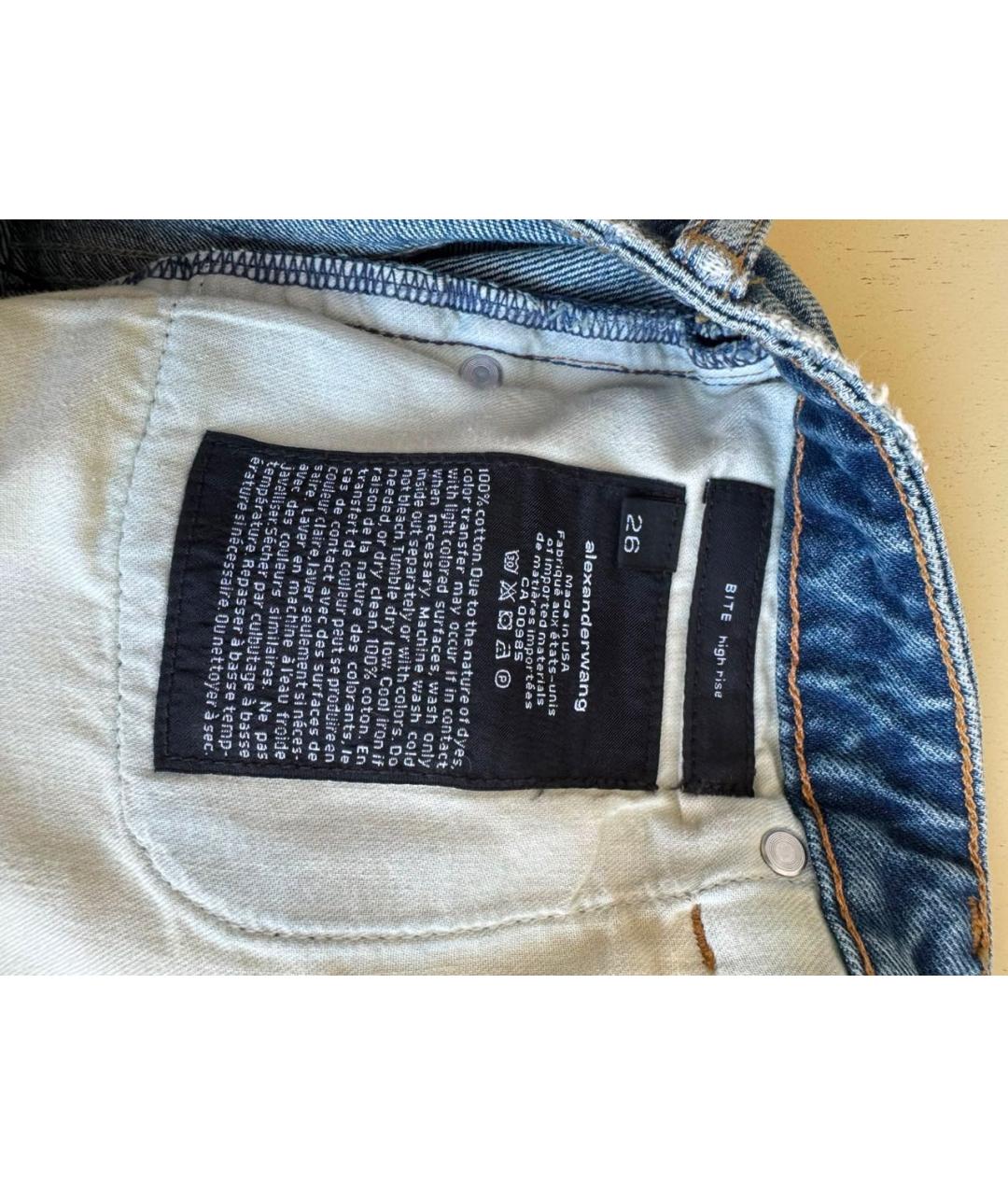 ALEXANDER WANG Синие хлопковые шорты, фото 4