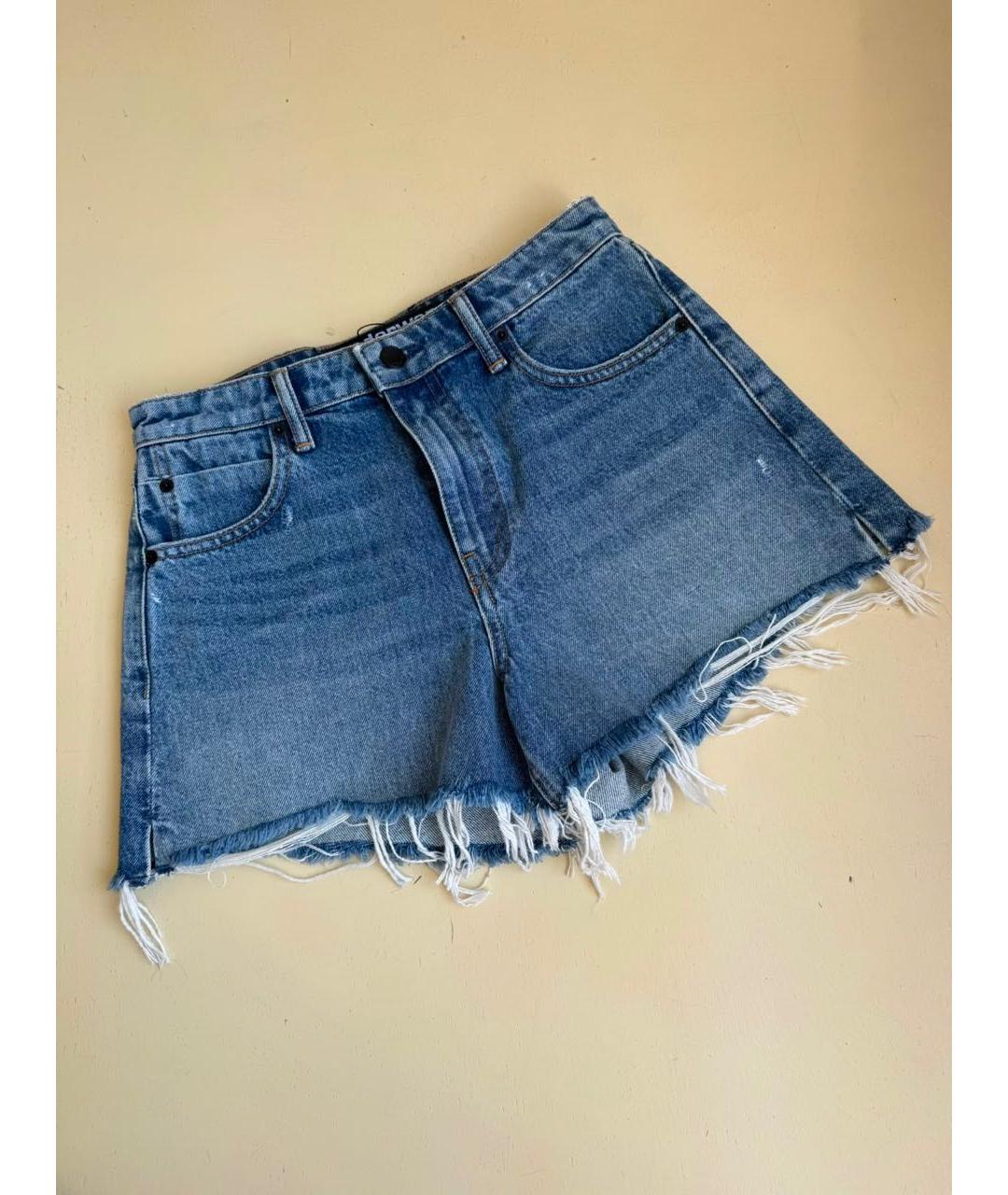 ALEXANDER WANG Синие хлопковые шорты, фото 3