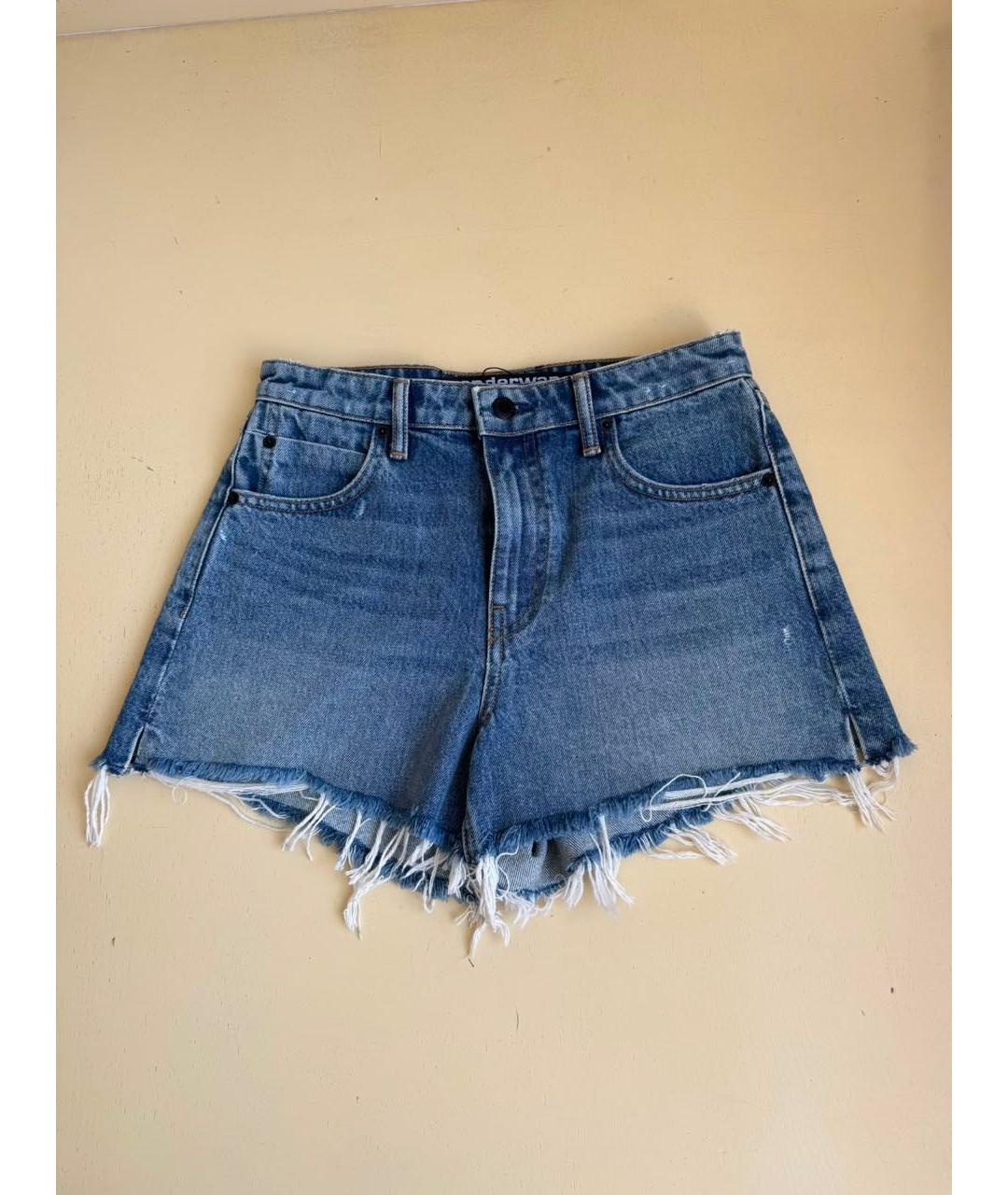 ALEXANDER WANG Синие хлопковые шорты, фото 8