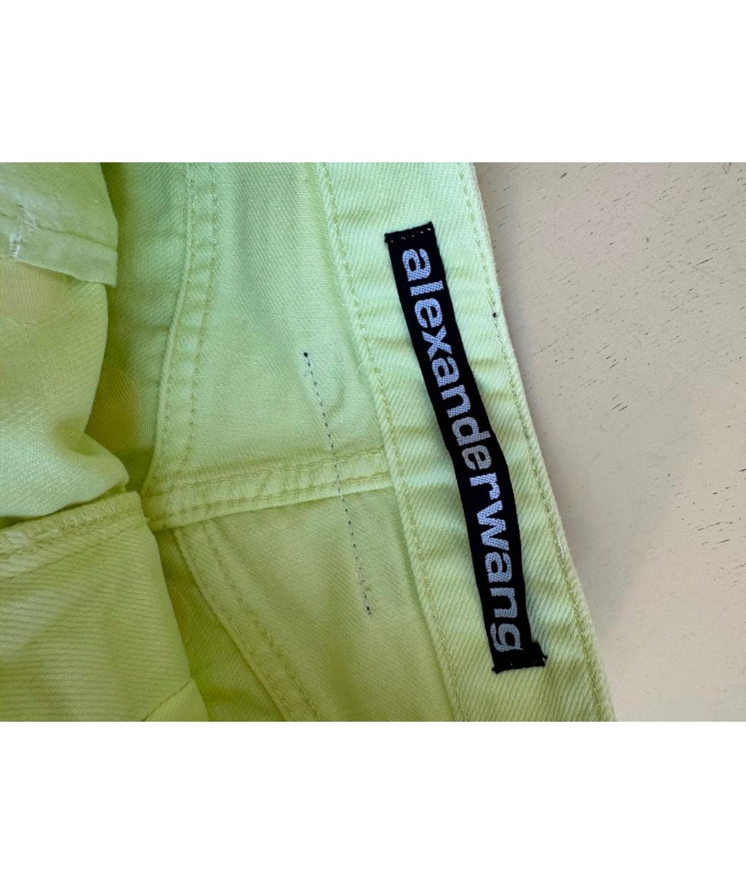 ALEXANDER WANG Салатовые хлопковые шорты, фото 3
