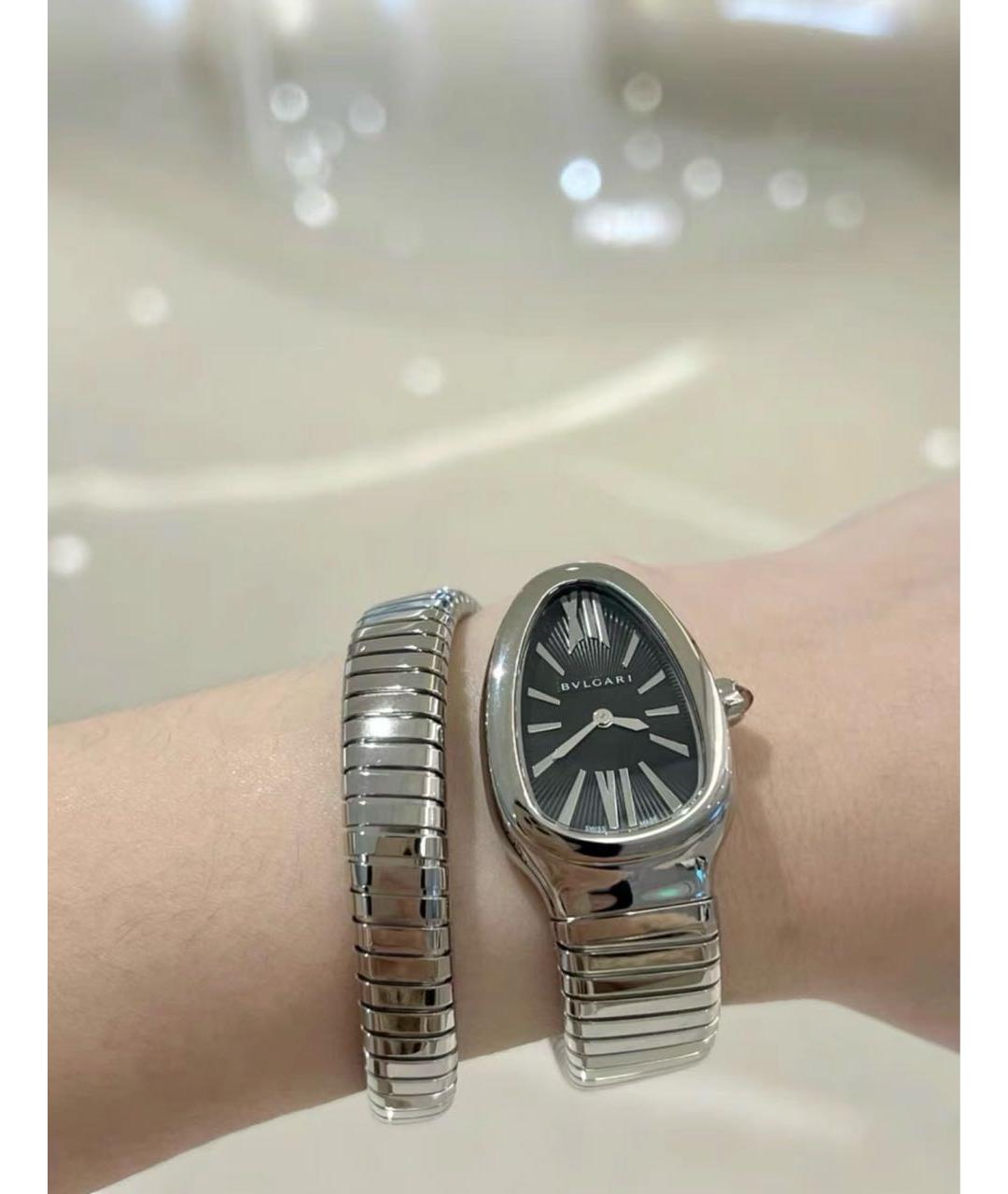 BVLGARI Серебряные металлические часы, фото 4