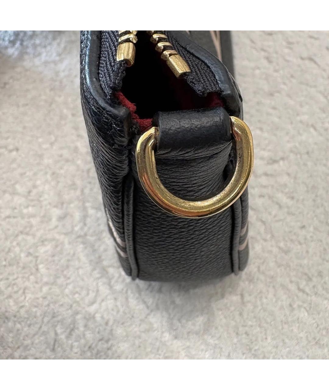 LOUIS VUITTON Черная кожаная сумка через плечо, фото 6