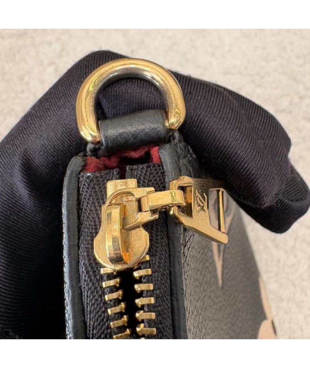 LOUIS VUITTON Черная кожаная сумка через плечо, фото 8