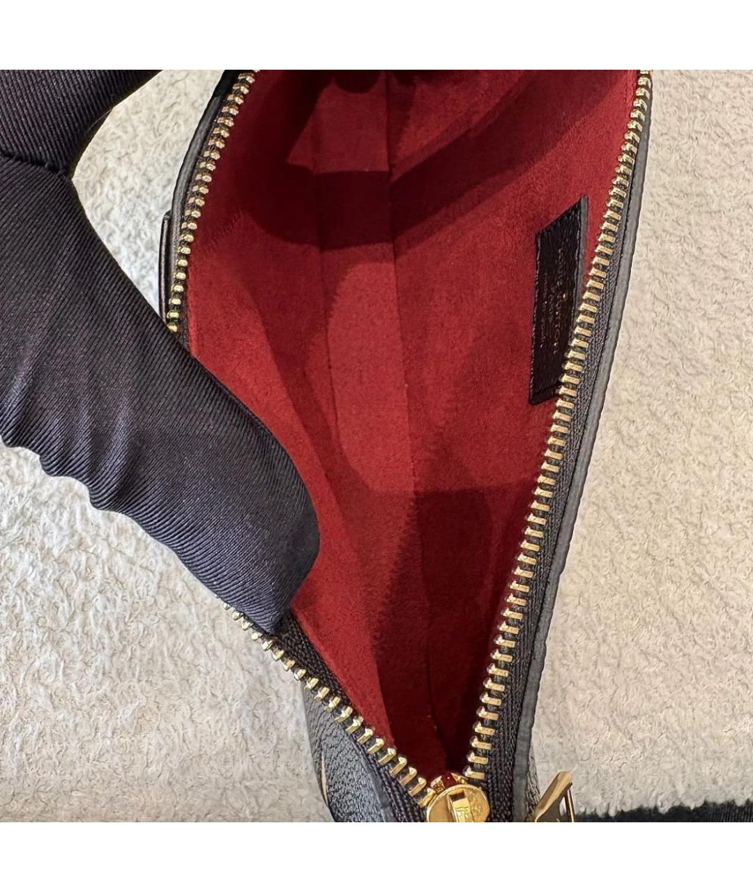 LOUIS VUITTON Черная кожаная сумка через плечо, фото 4