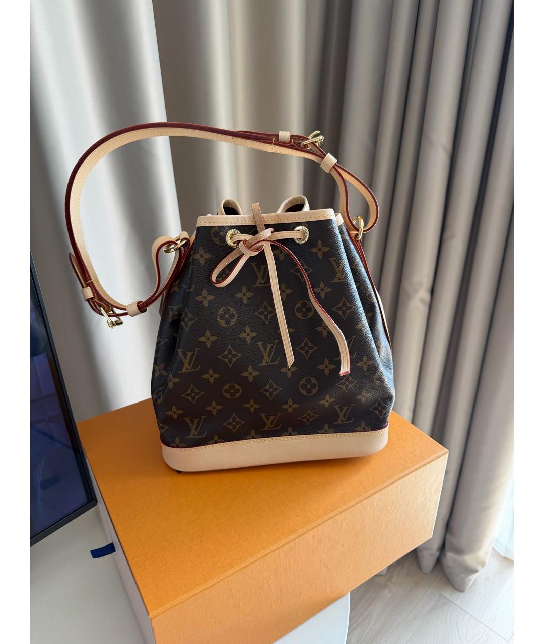 LOUIS VUITTON Коричневая канва сумка через плечо, фото 3