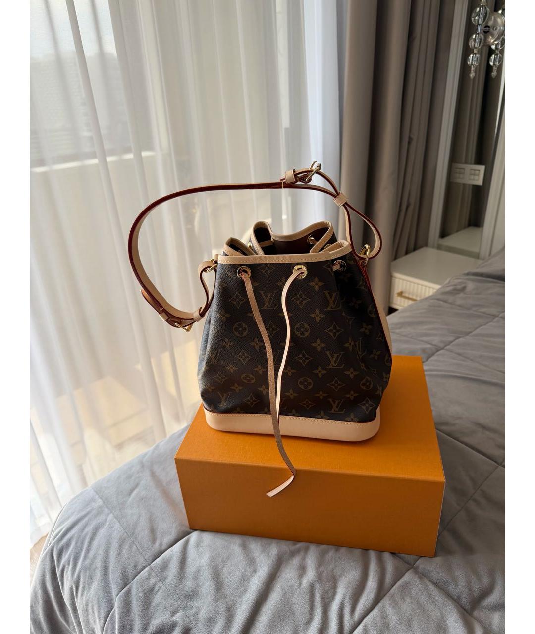 LOUIS VUITTON Коричневая канва сумка через плечо, фото 4