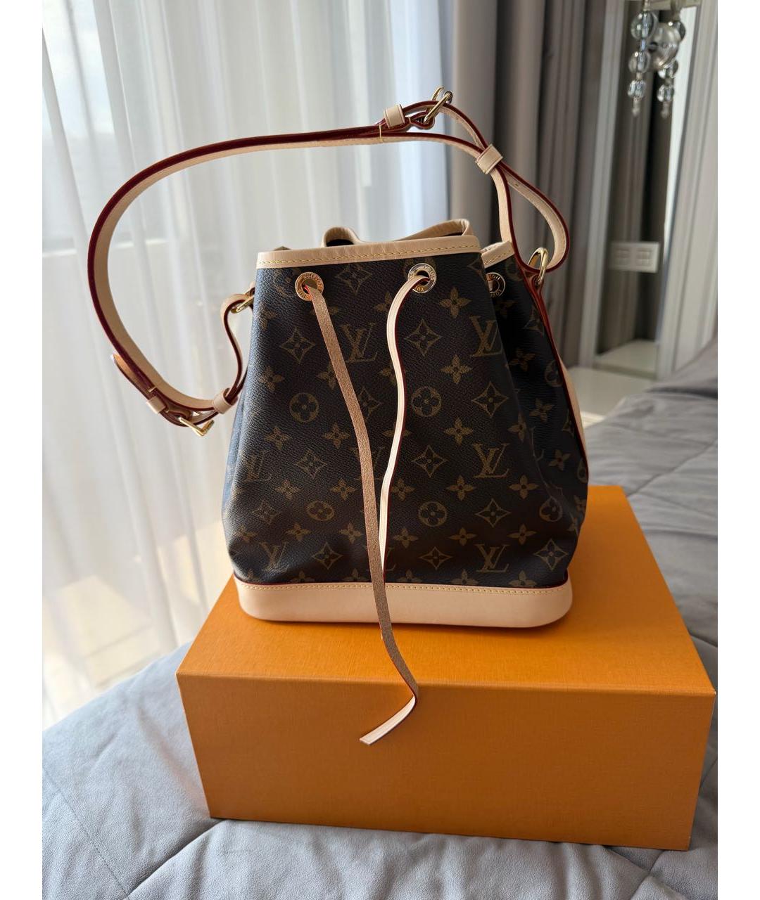 LOUIS VUITTON Коричневая канва сумка через плечо, фото 6