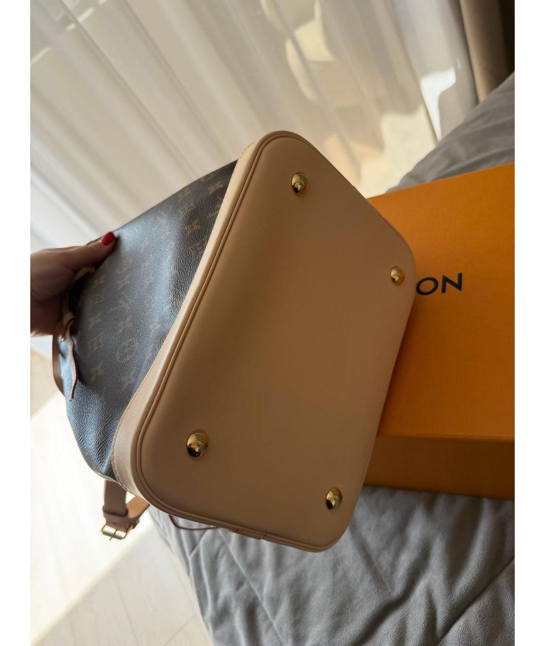 LOUIS VUITTON Коричневая канва сумка через плечо, фото 7