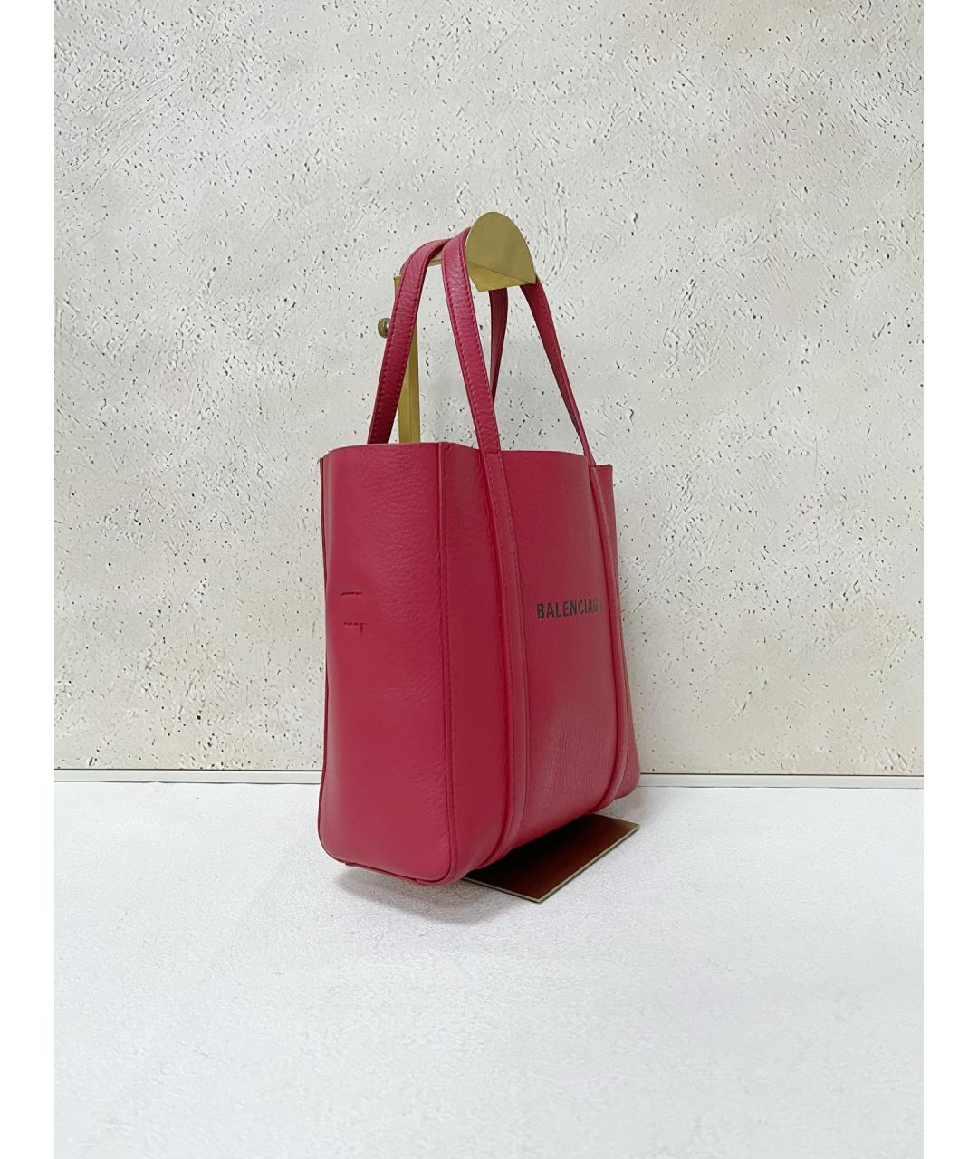 BALENCIAGA Красная кожаная сумка тоут, фото 3
