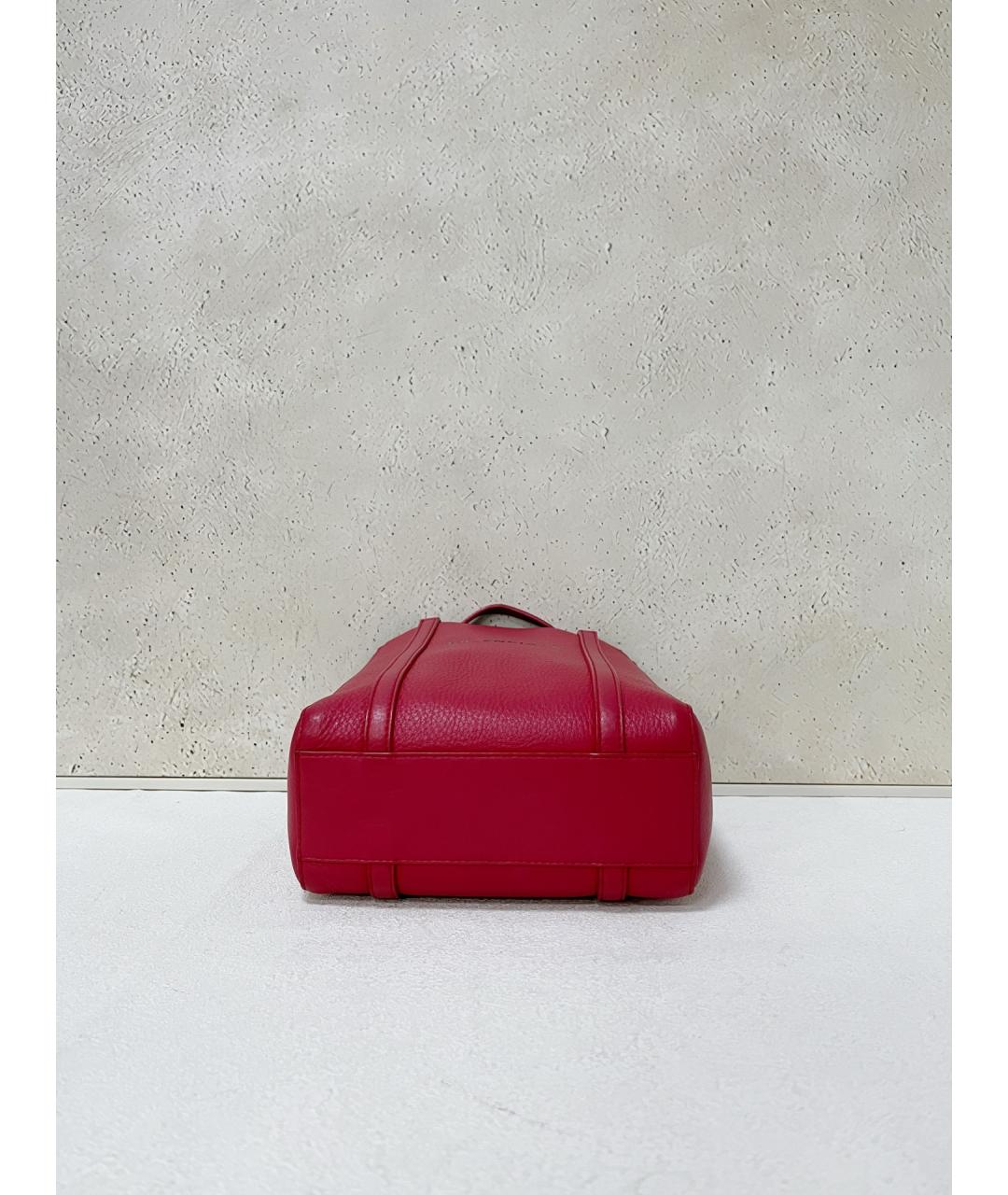 BALENCIAGA Красная кожаная сумка тоут, фото 5