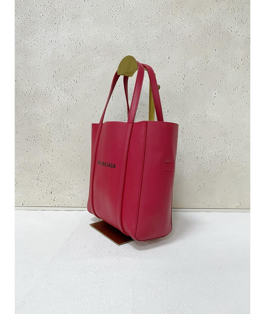 BALENCIAGA Красная кожаная сумка тоут, фото 2