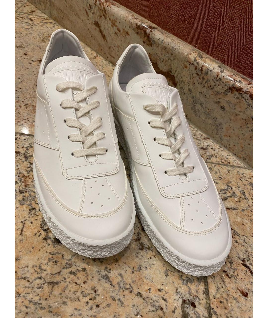 MM6 MAISON MARGIELA Белые кожаные кеды, фото 9
