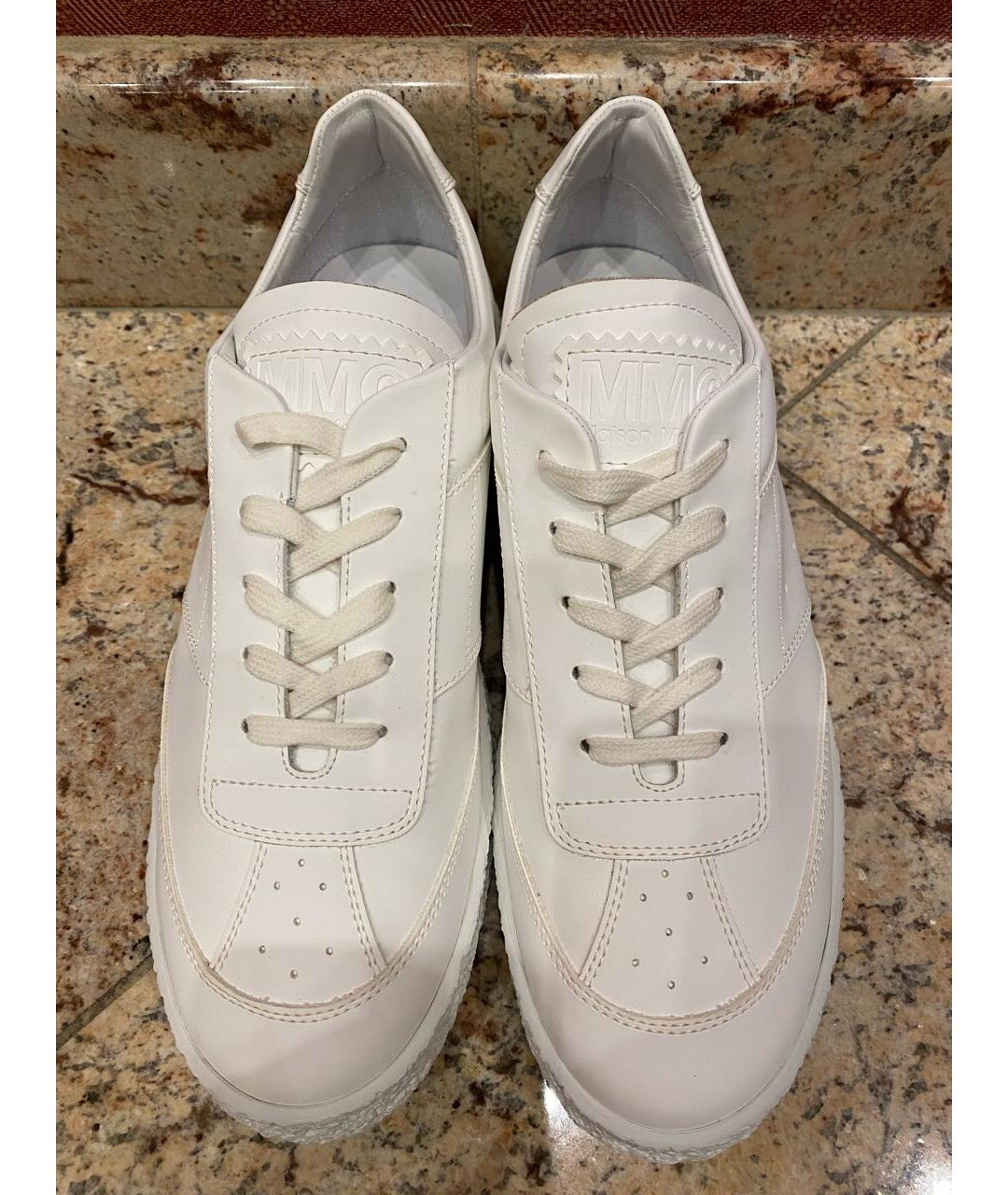 MM6 MAISON MARGIELA Белые кожаные кеды, фото 8