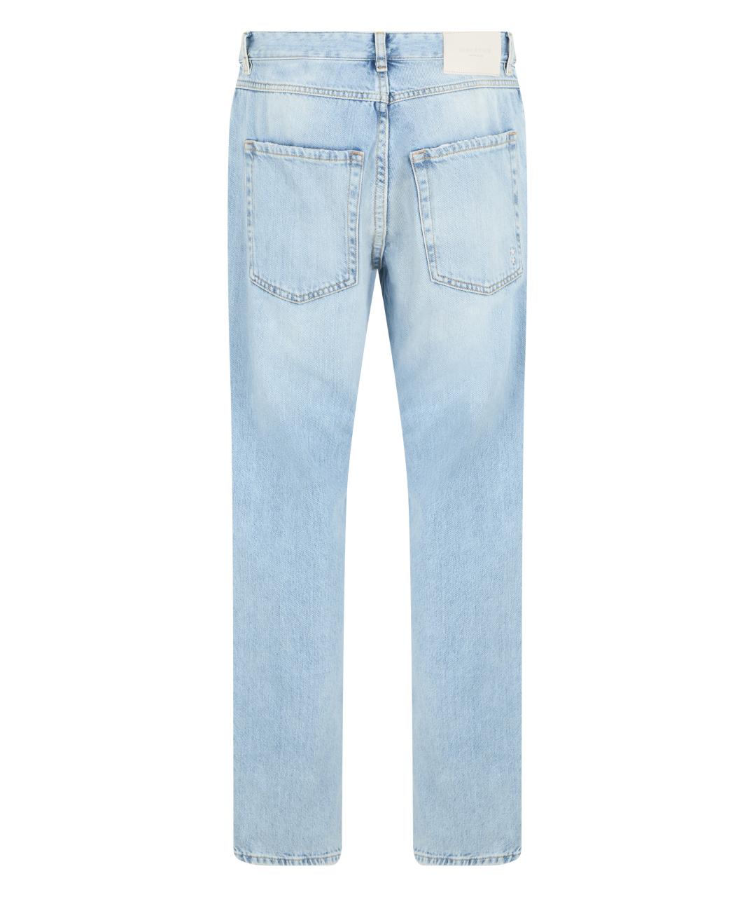 ICON DENIM Голубые хлопковые прямые джинсы, фото 2