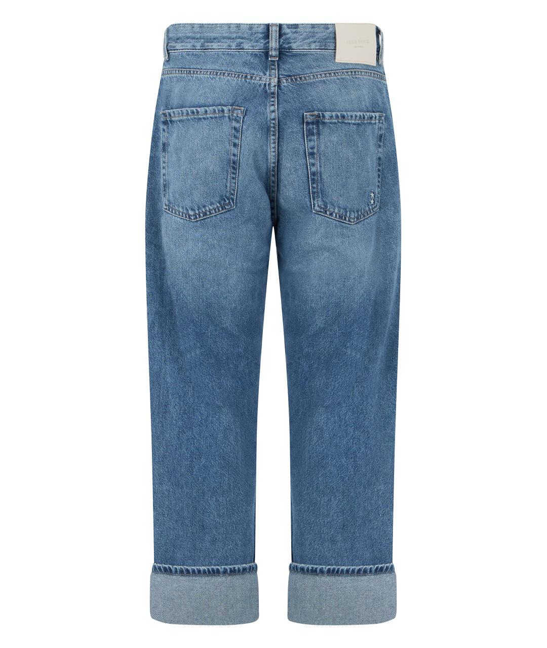 ICON DENIM Синие хлопковые прямые джинсы, фото 2