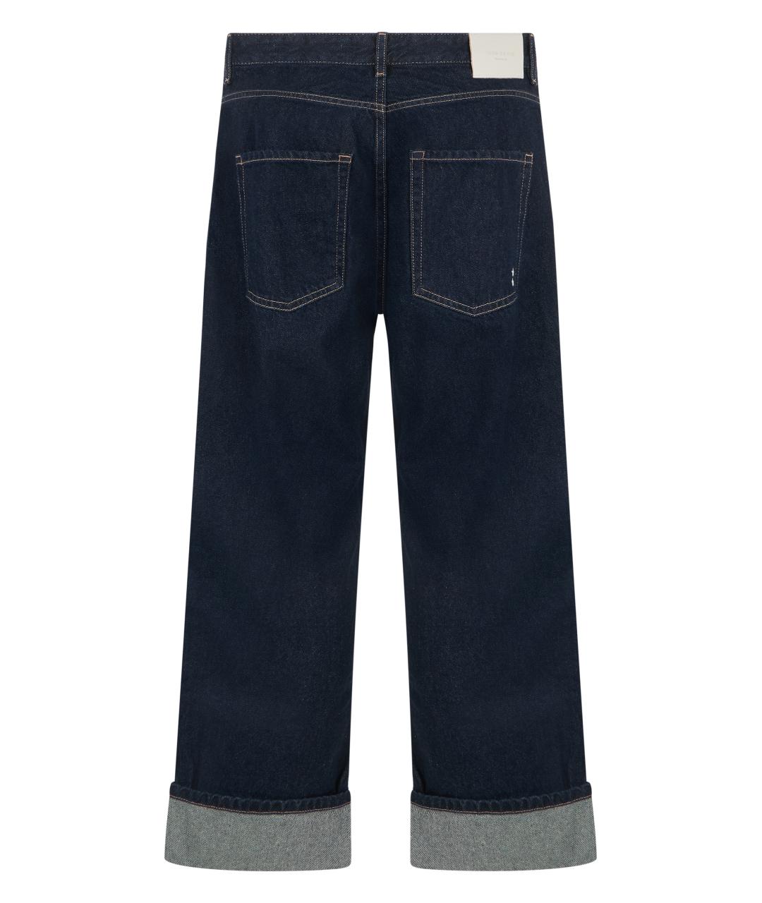 ICON DENIM Синие хлопковые прямые джинсы, фото 2