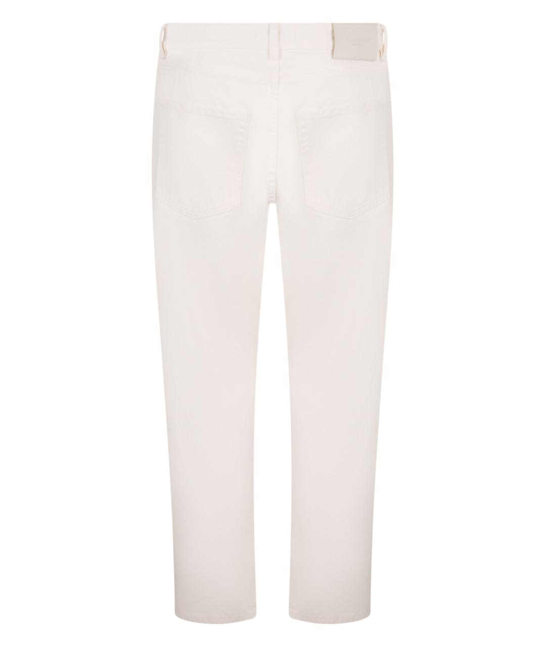 ICON DENIM Белые хлопковые прямые джинсы, фото 2