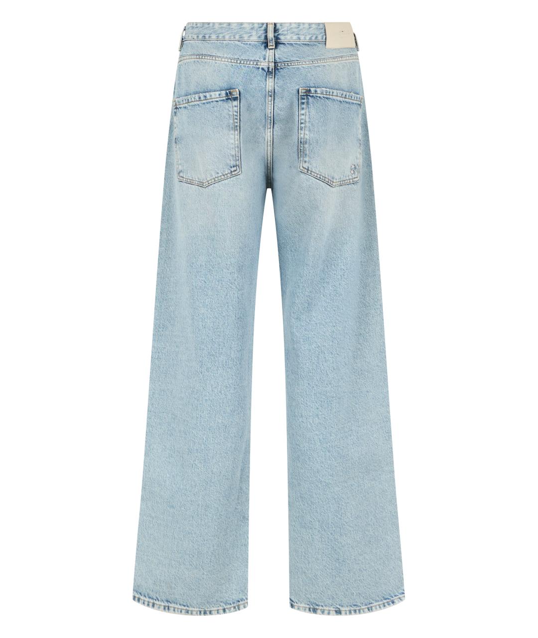 ICON DENIM Синие хлопковые прямые джинсы, фото 2