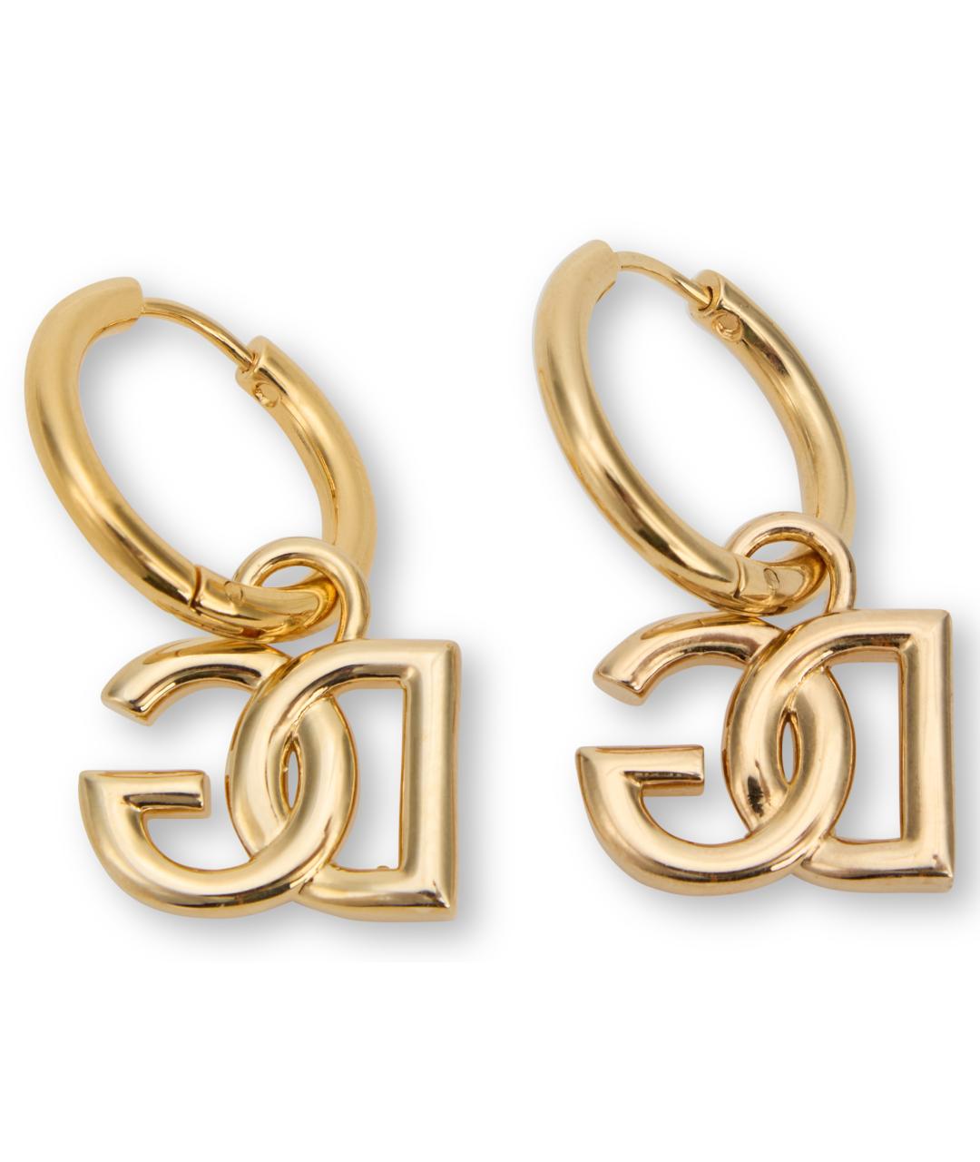 DOLCE&GABBANA Золотые латунные серьги, фото 2