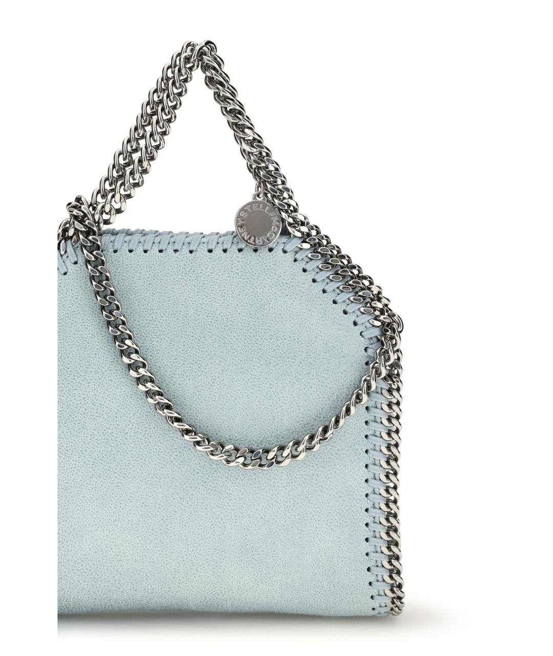 STELLA MCCARTNEY Синяя синтетическая сумка с короткими ручками, фото 4