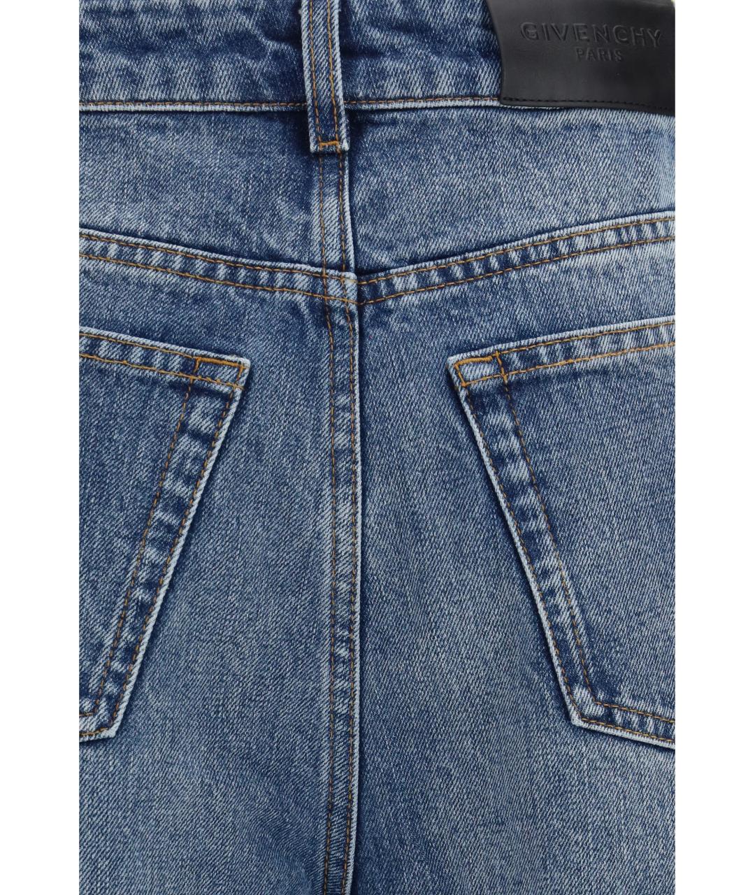 GIVENCHY Голубые хлопковые прямые джинсы, фото 3
