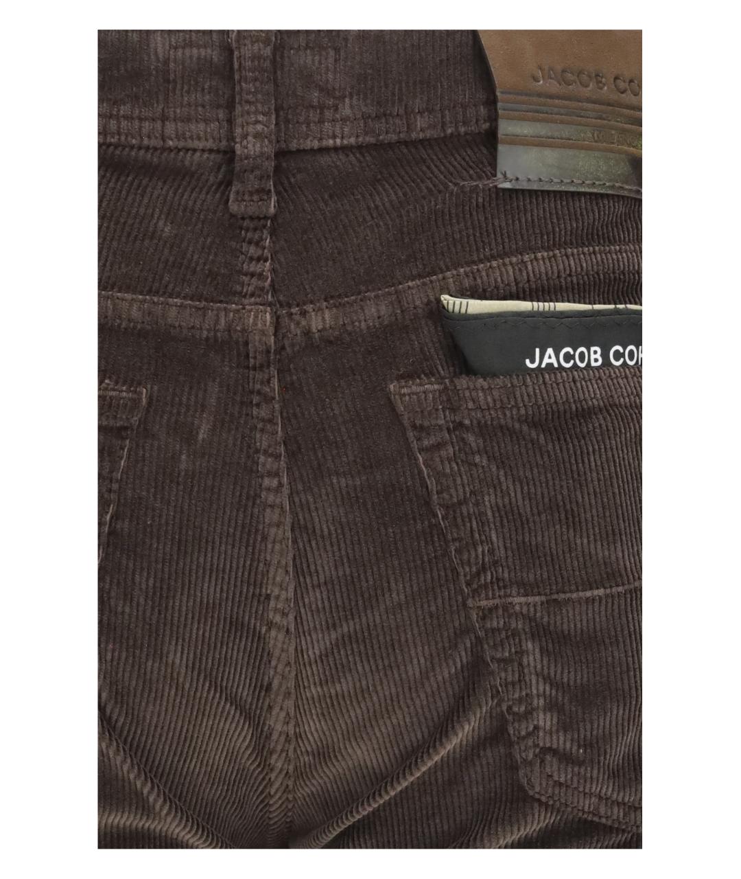 JACOB COHEN Коричневые хлопковые повседневные брюки, фото 3