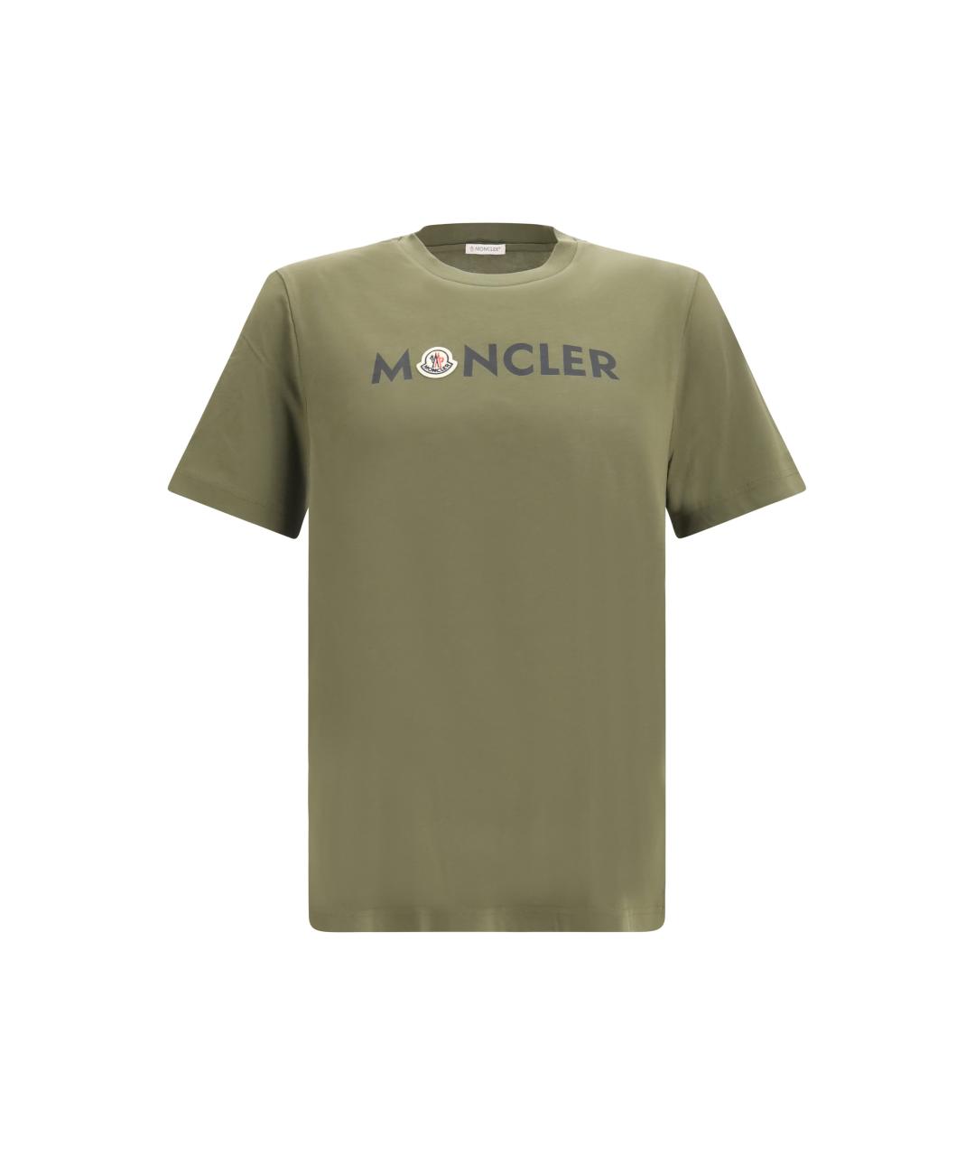 MONCLER Зеленая футболка, фото 1