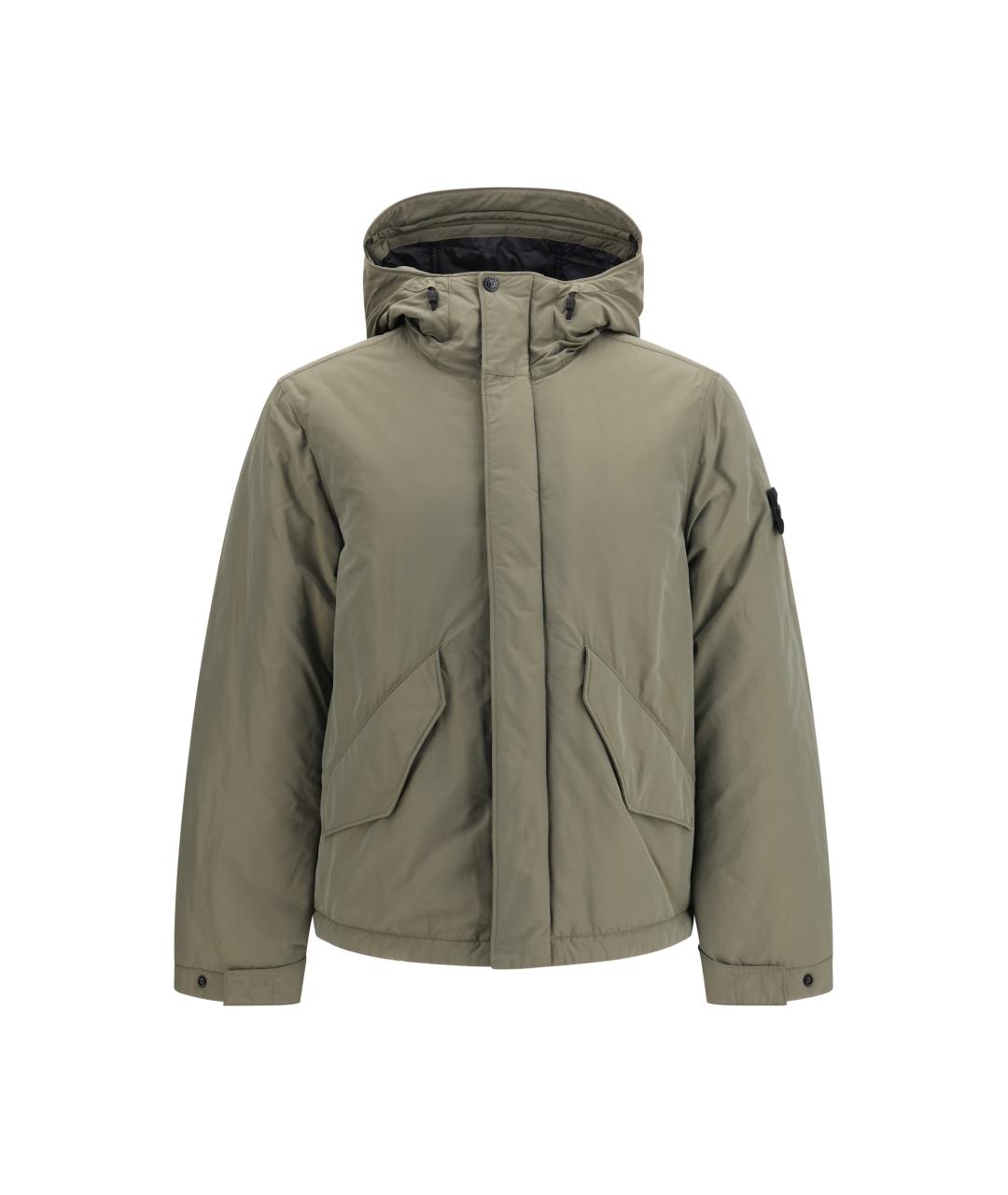 STONE ISLAND Хаки полиэстеровая куртка, фото 1