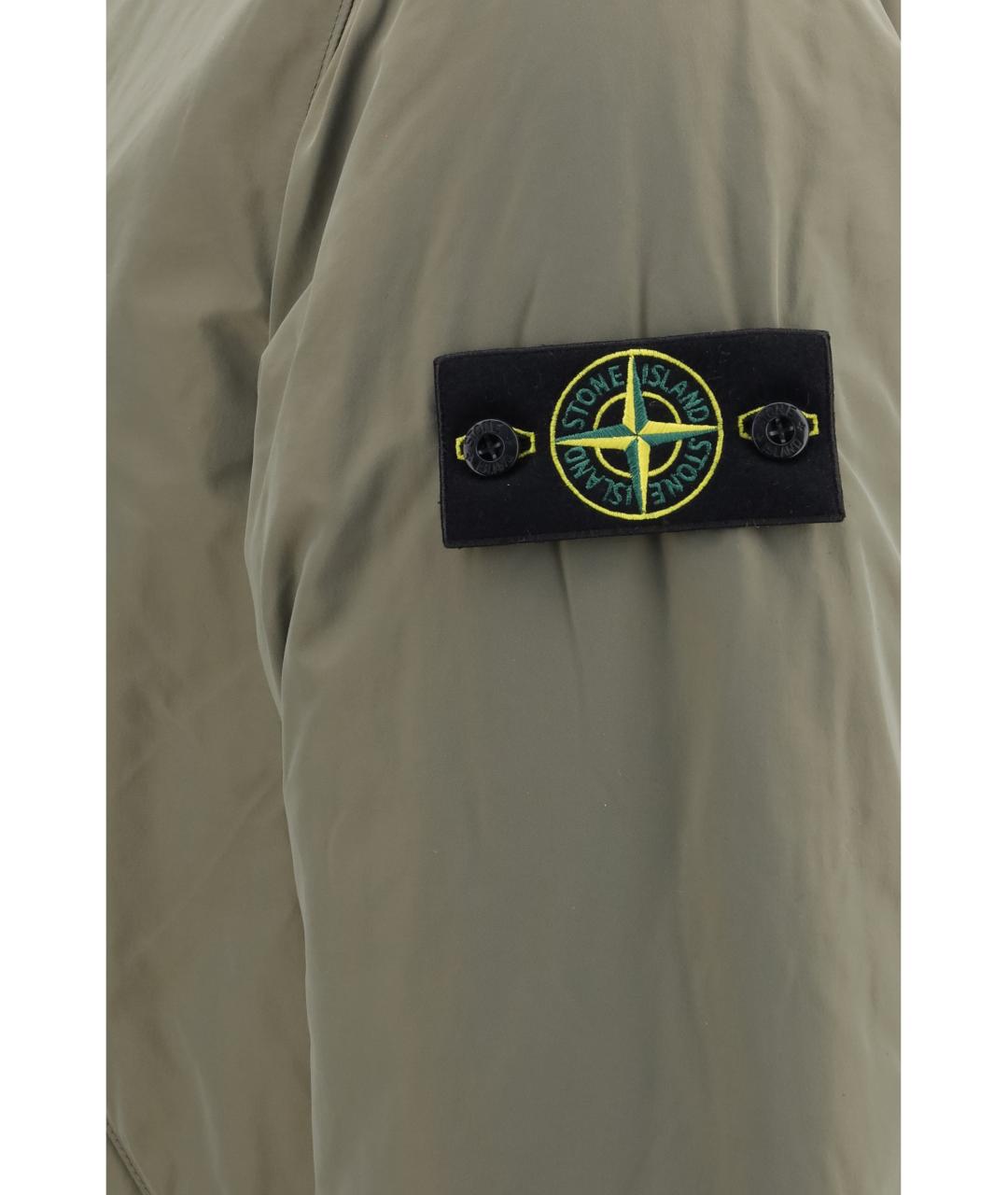 STONE ISLAND Хаки полиэстеровая куртка, фото 3