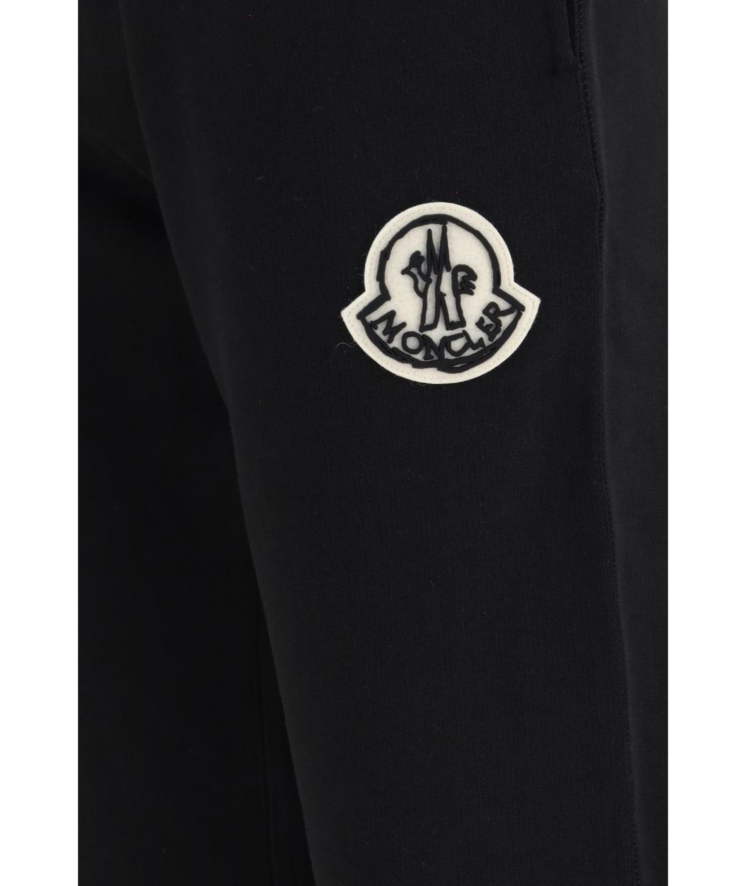 MONCLER Черные повседневные брюки, фото 3