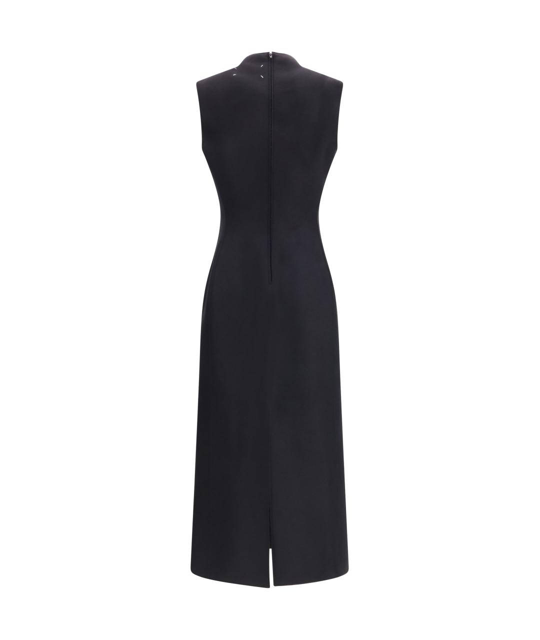 MAISON MARGIELA Черное шерстяное коктейльное платье, фото 2