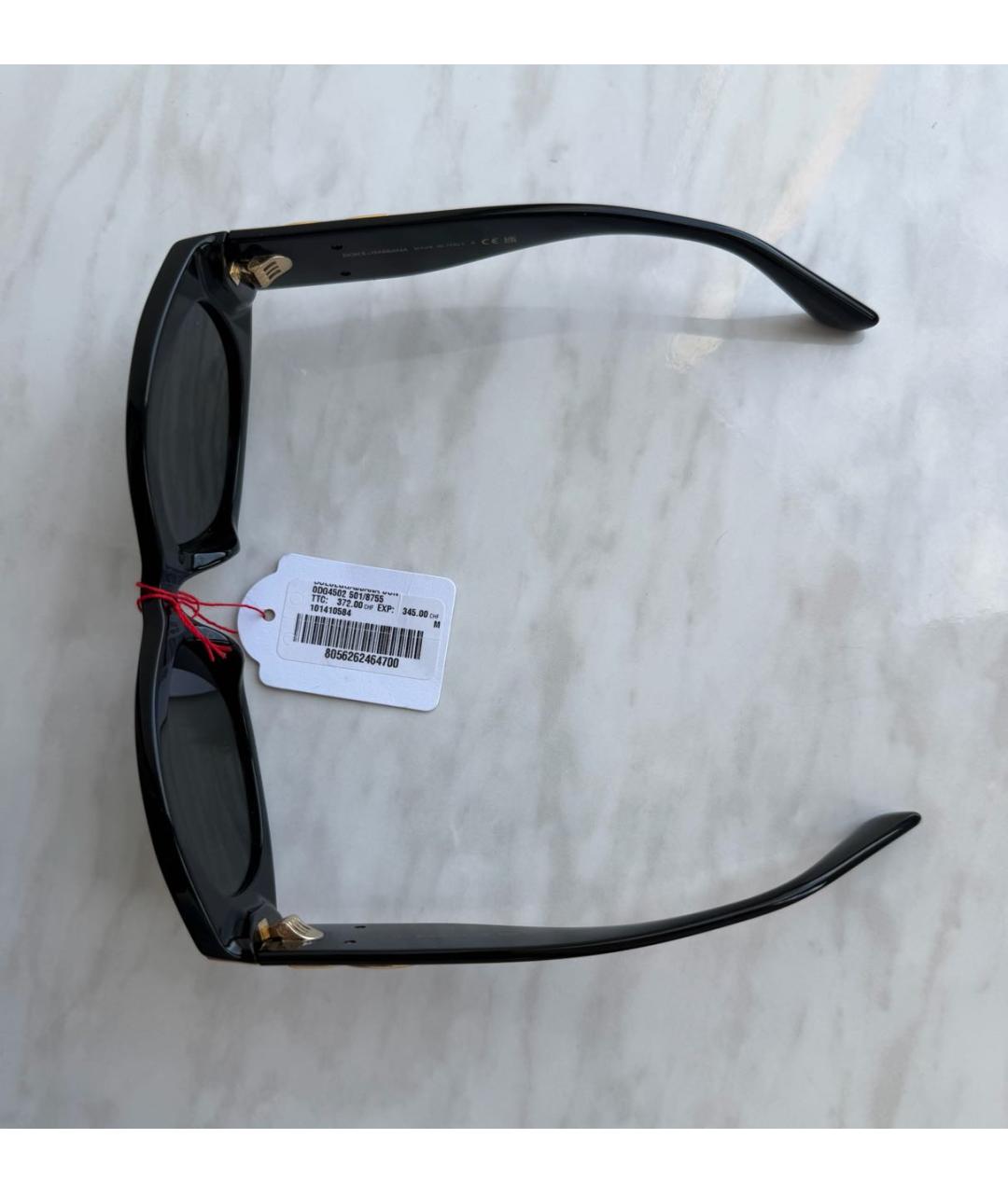 DOLCE&GABBANA Черные пластиковые солнцезащитные очки, фото 4