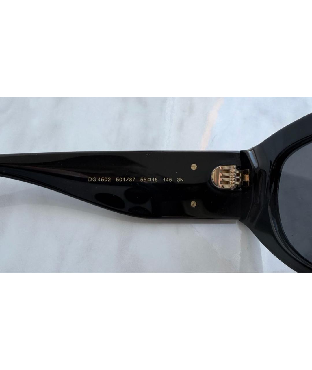 DOLCE&GABBANA Черные пластиковые солнцезащитные очки, фото 3