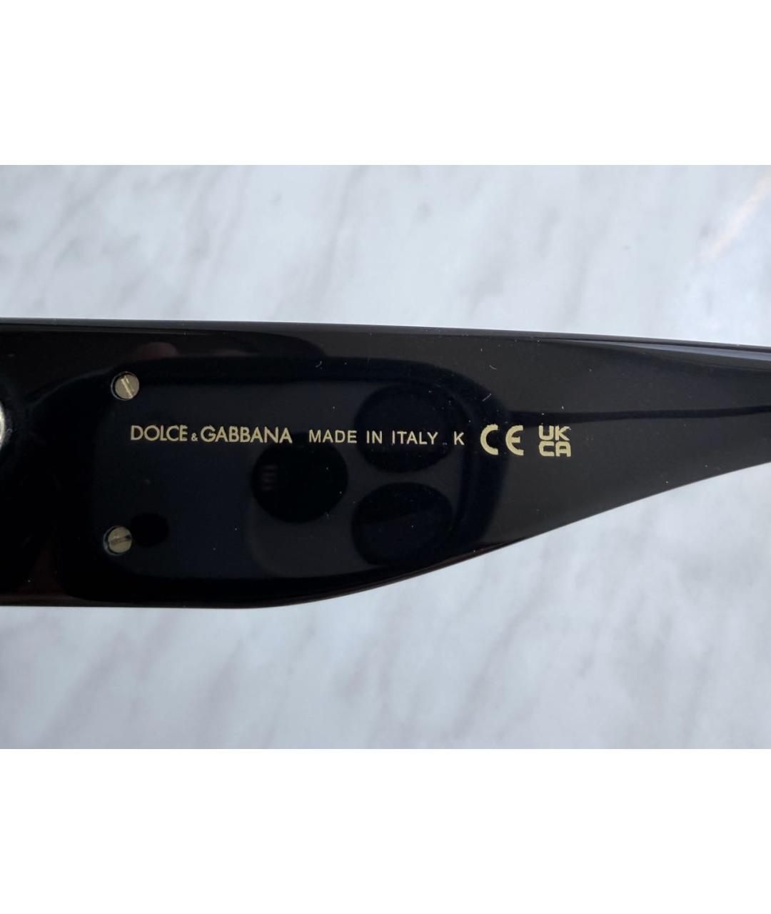 DOLCE&GABBANA Черные пластиковые солнцезащитные очки, фото 7
