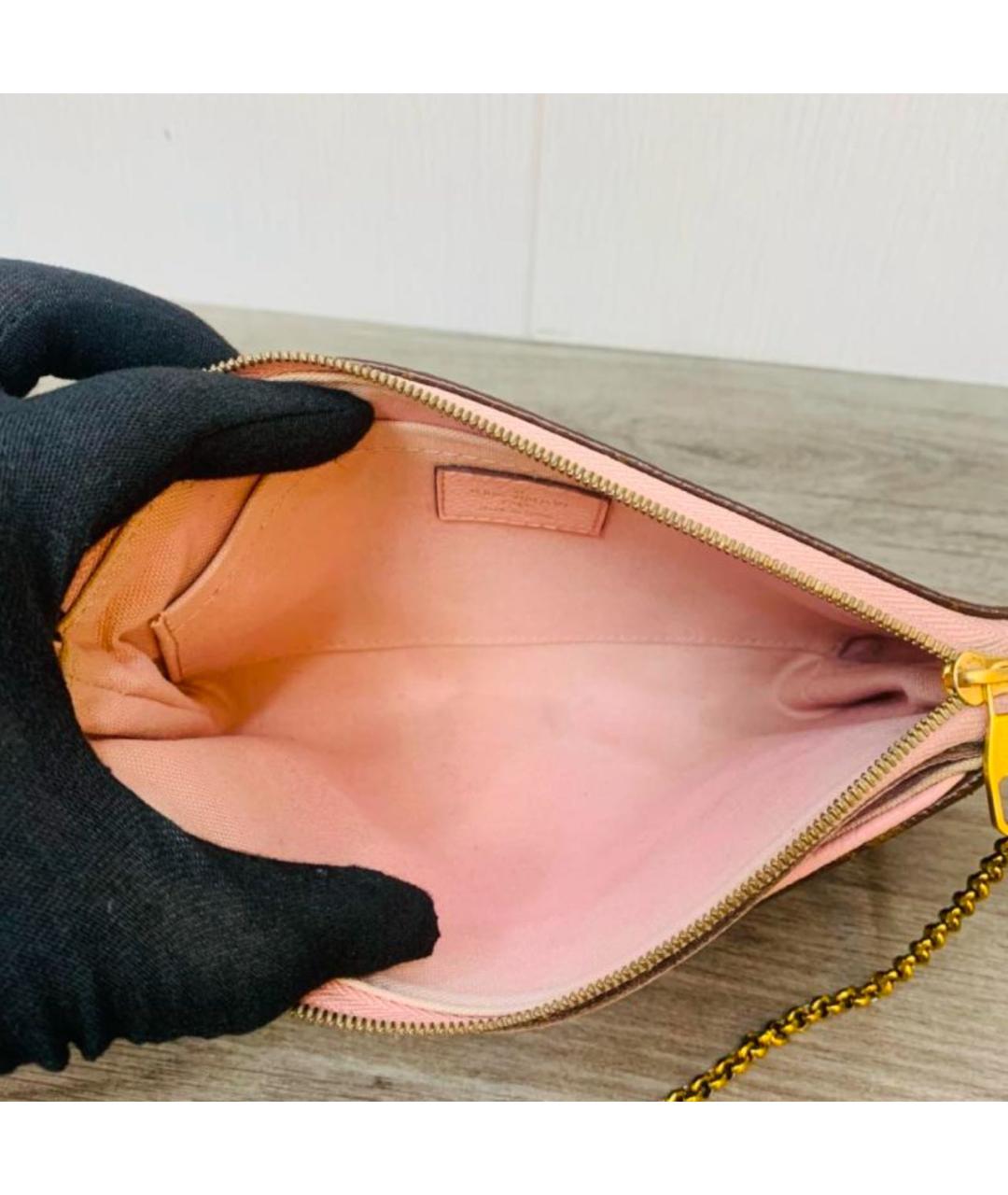LOUIS VUITTON Коричневая кожаная сумка через плечо, фото 5