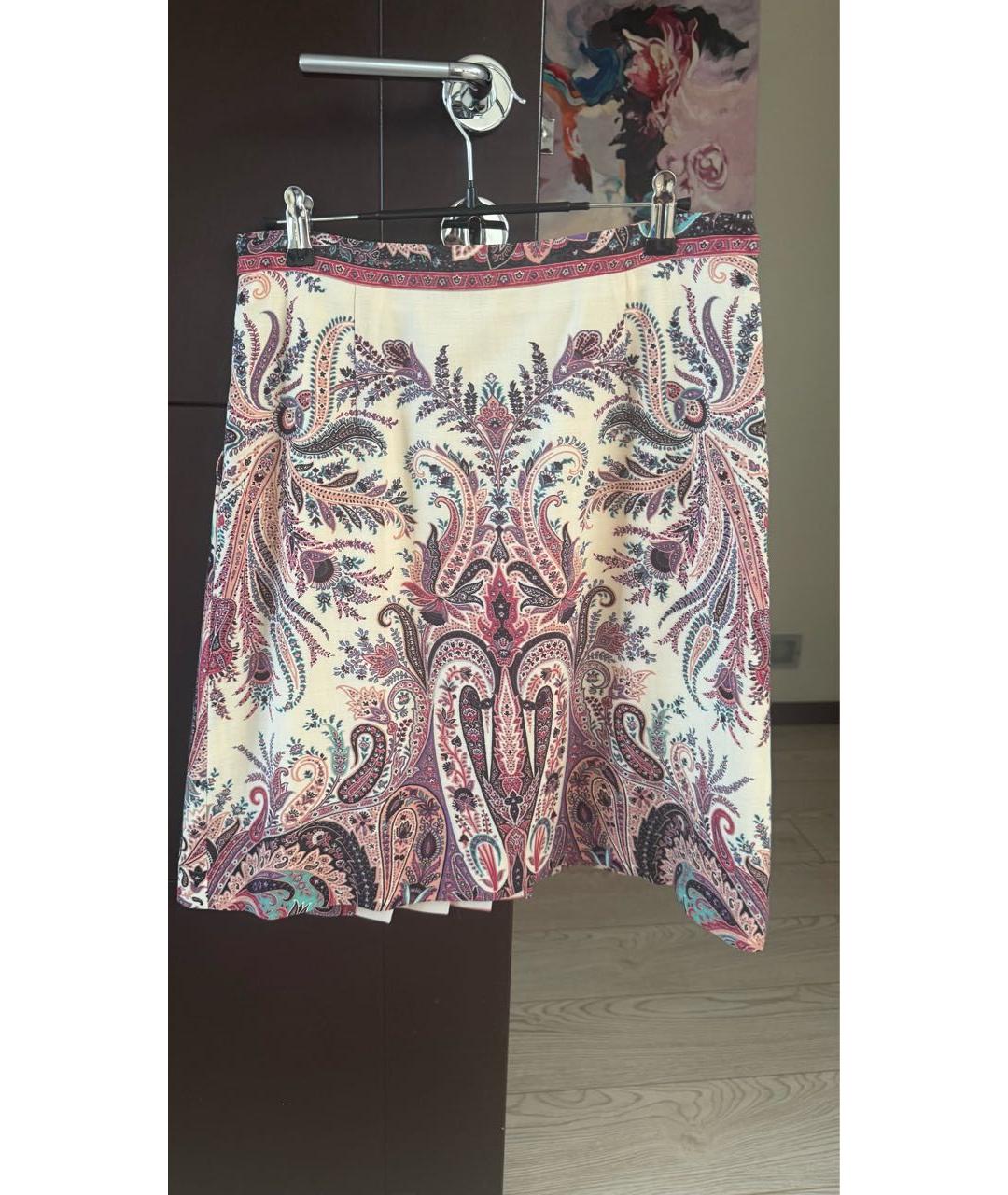 ETRO Мульти шерстяная юбка миди, фото 2
