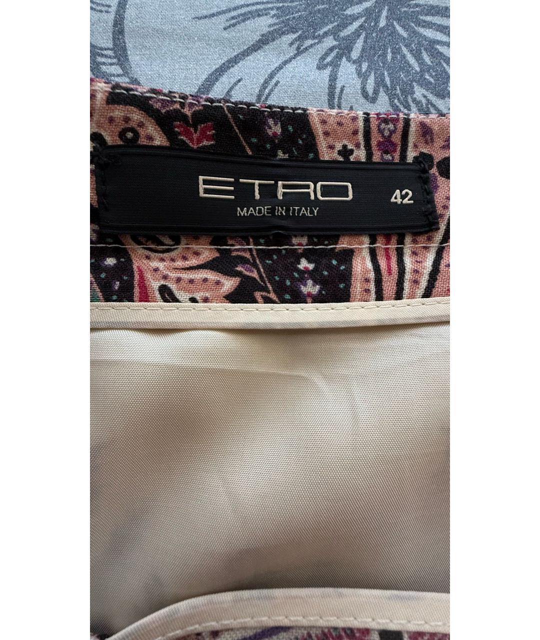 ETRO Мульти шерстяная юбка миди, фото 3