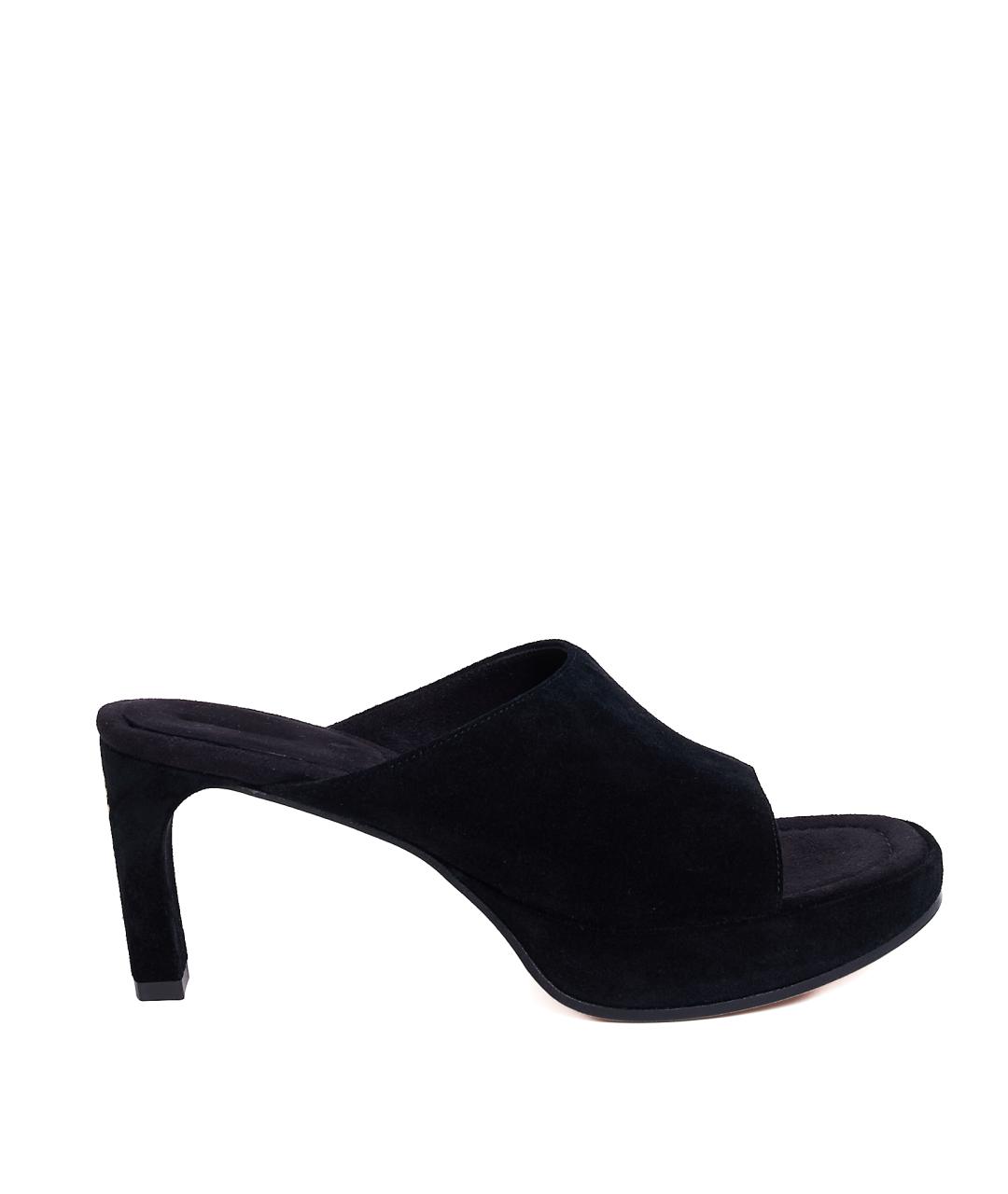 BALENCIAGA Черные замшевые мюли, фото 1