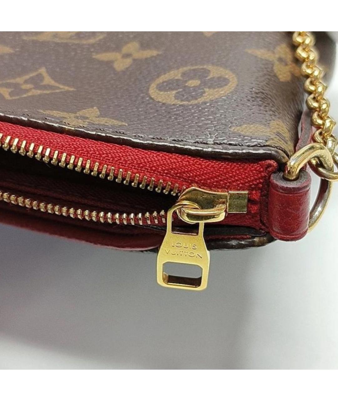 LOUIS VUITTON Коричневая кожаная сумка с короткими ручками, фото 6