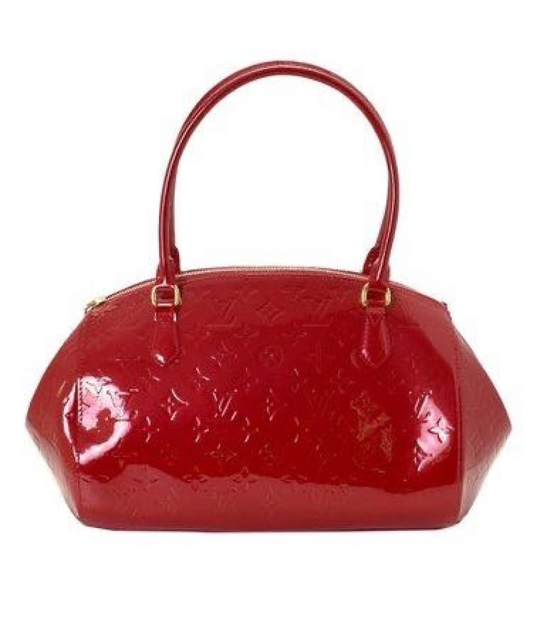 LOUIS VUITTON Красная сумка с короткими ручками из лакированной кожи, фото 7