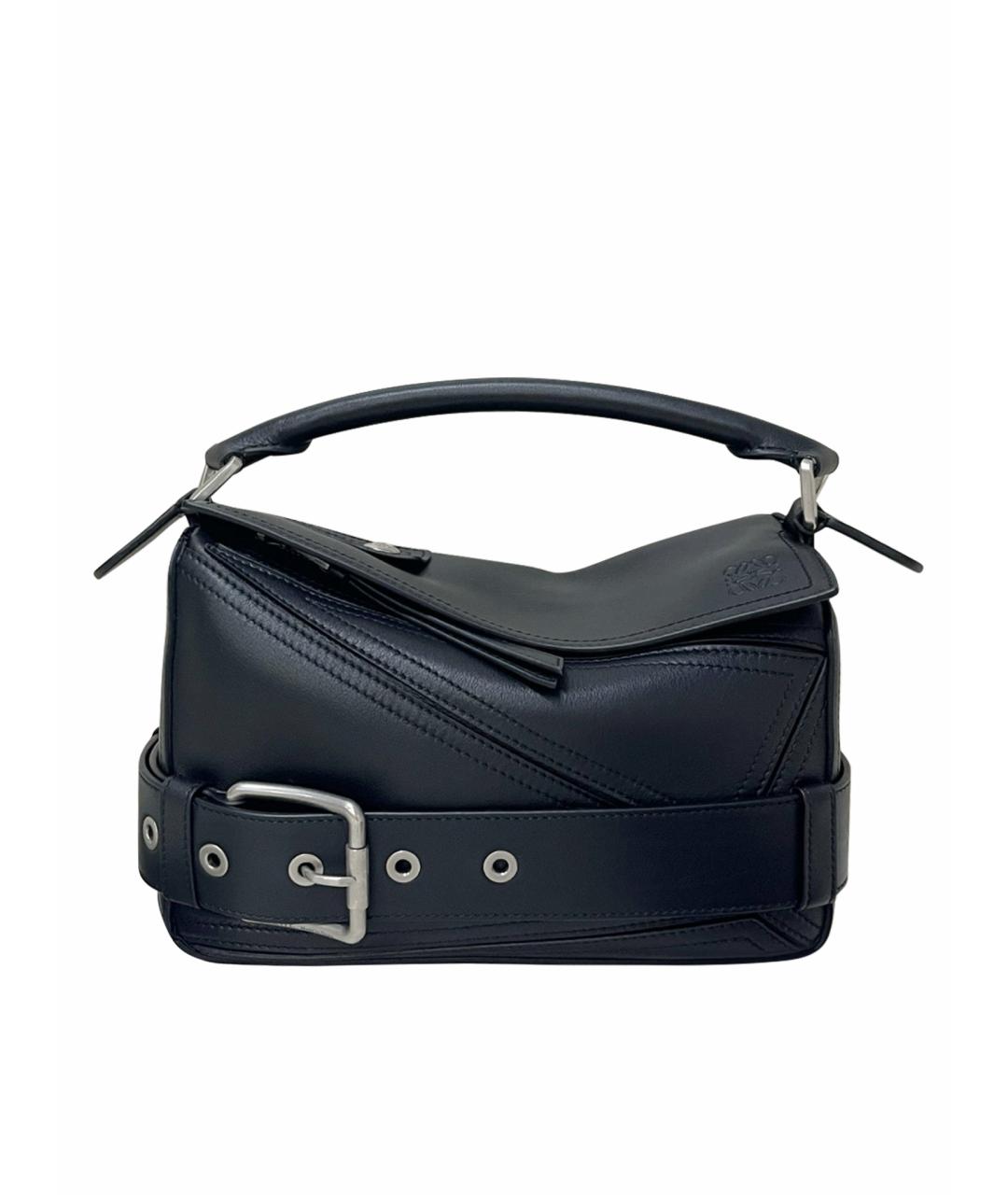 LOEWE Черная кожаная сумка тоут, фото 1