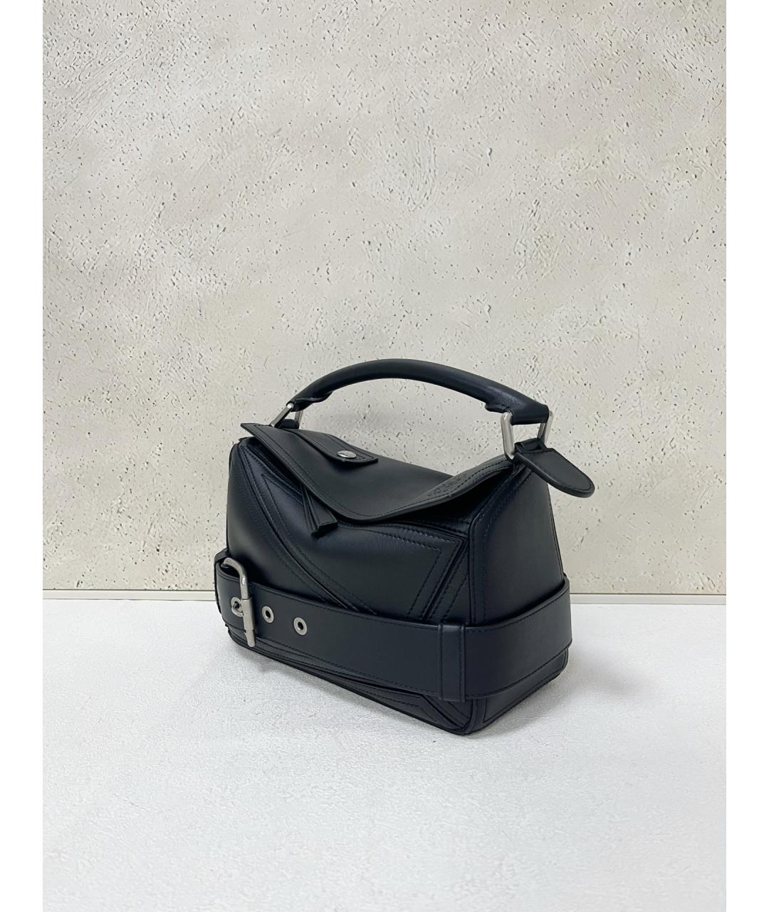 LOEWE Черная кожаная сумка тоут, фото 3
