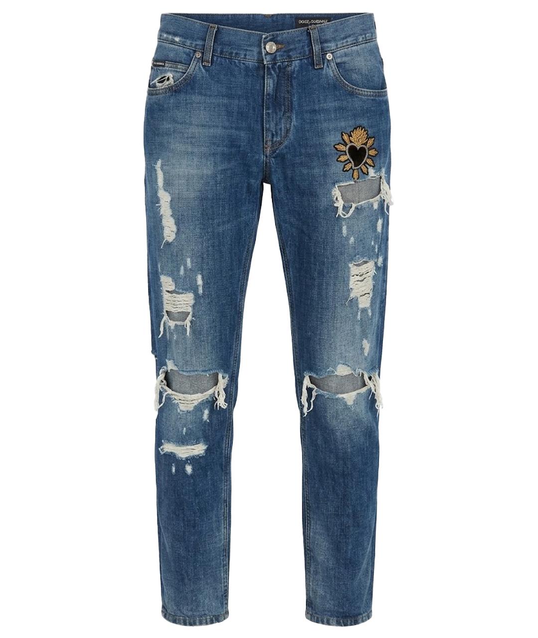 DOLCE&GABBANA Голубые хлопковые джинсы, фото 1