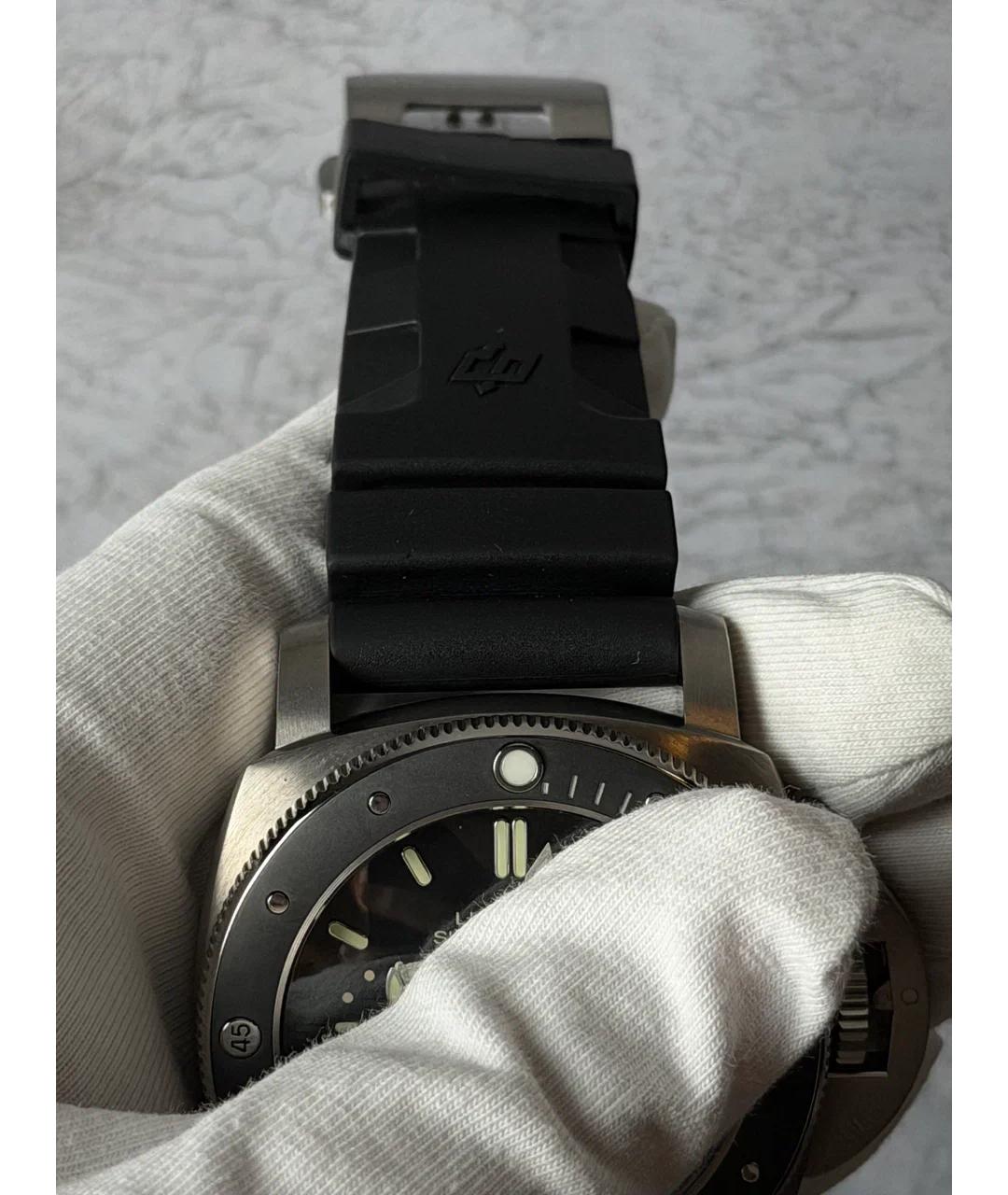 PANERAI Черные металлические часы, фото 5