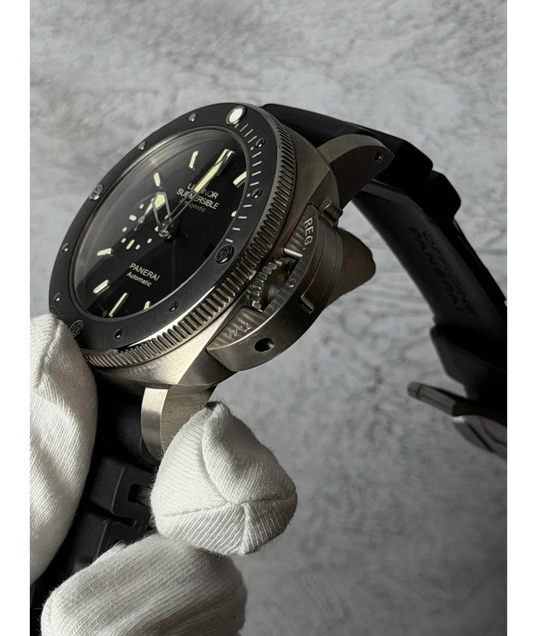PANERAI Черные металлические часы, фото 4