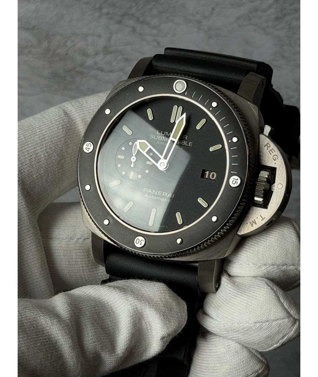 PANERAI Черные металлические часы, фото 3