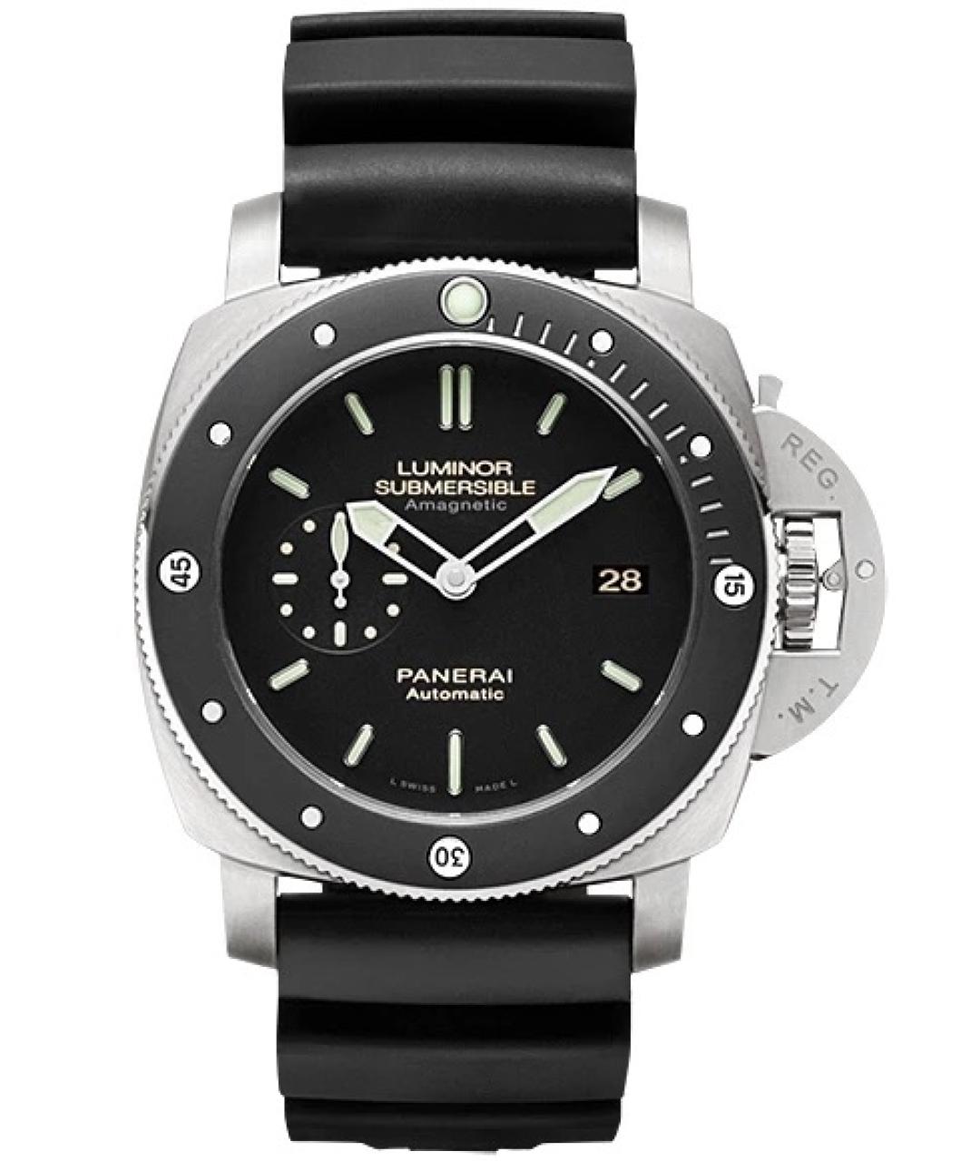 PANERAI Черные металлические часы, фото 8